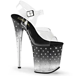 8 Inch Heel STARDUST-808T Ombre Black
