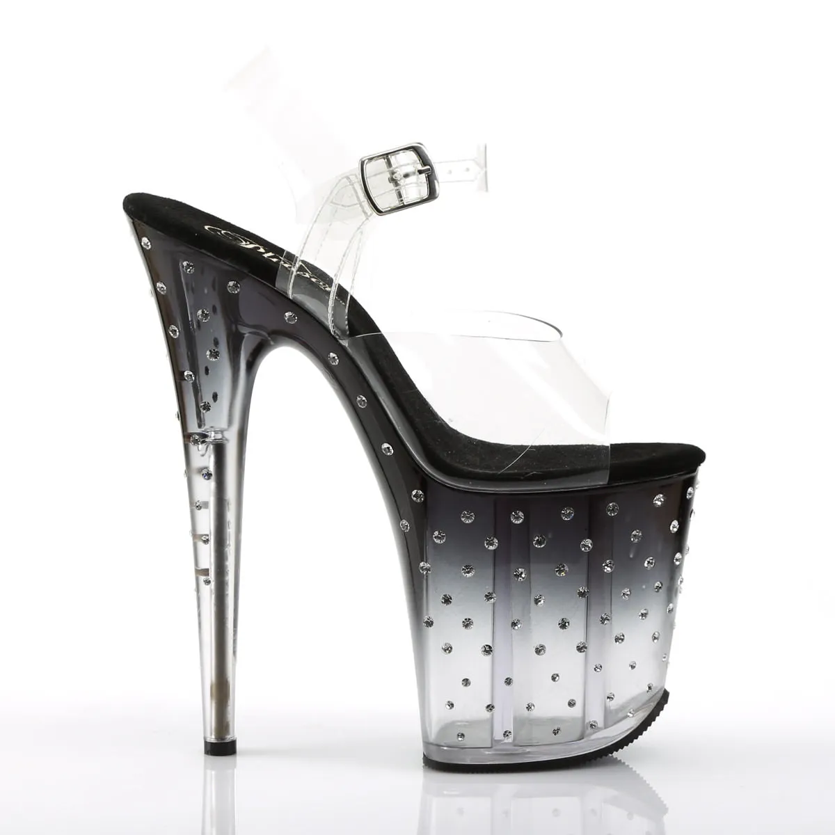 8 Inch Heel STARDUST-808T Ombre Black