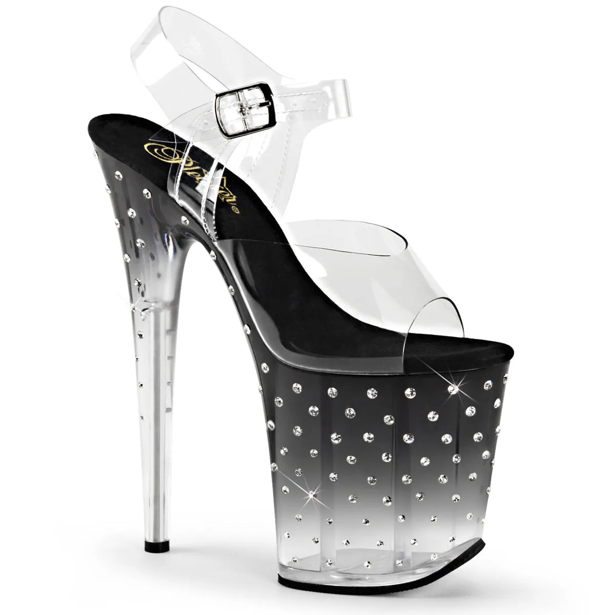 8 Inch Heel STARDUST-808T Ombre Black