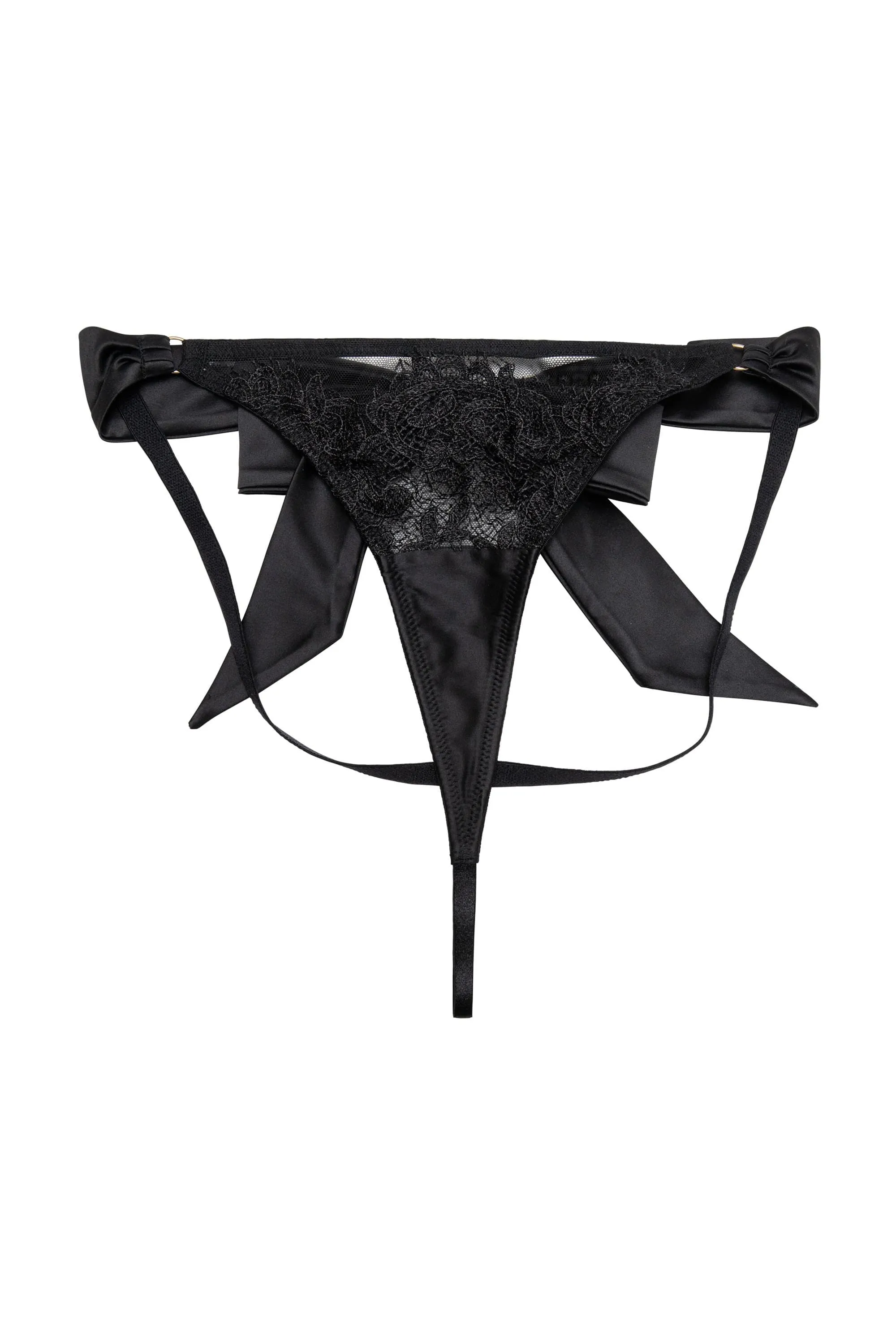 Anneliese Black Lace Thong