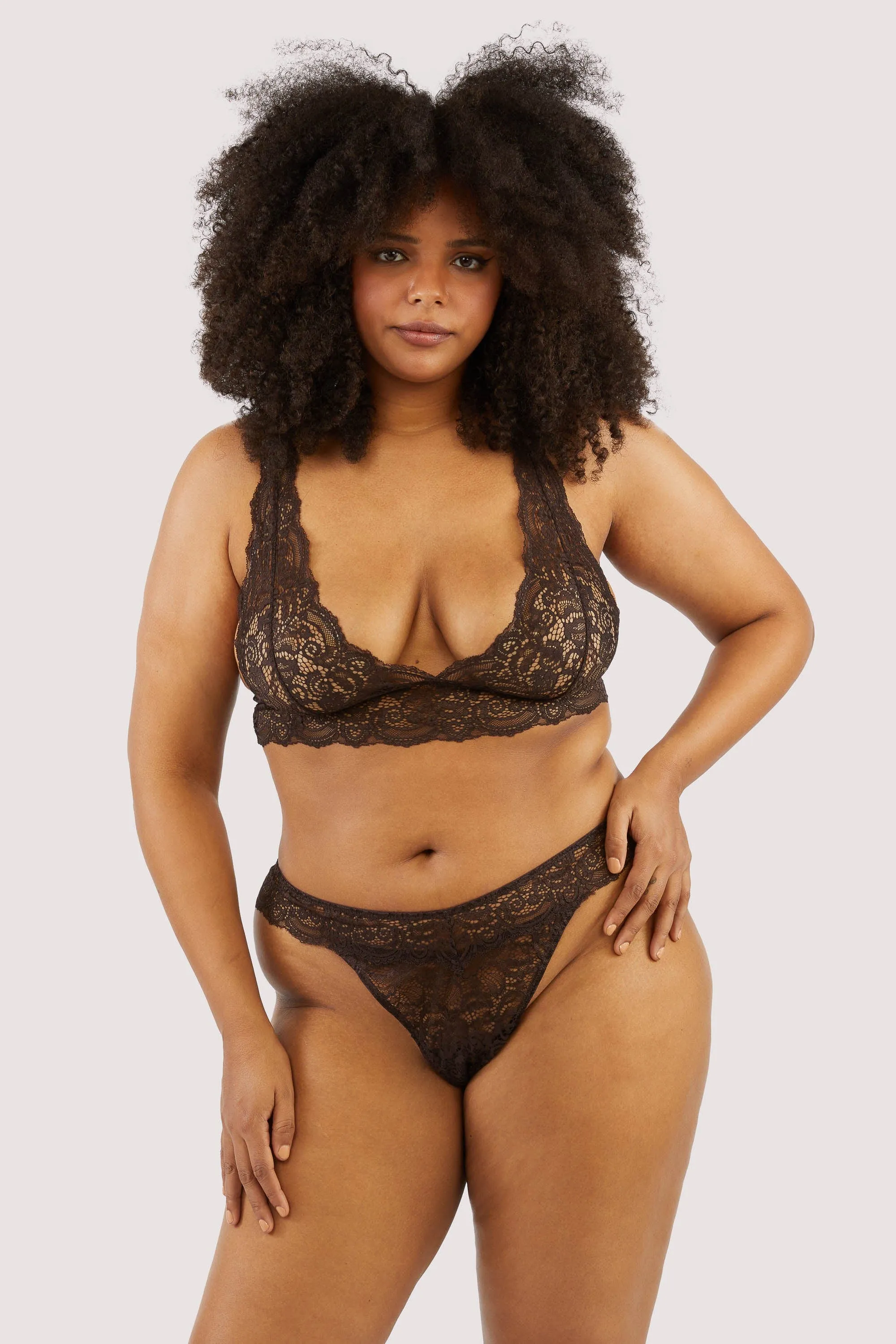 Ariana Coffee Lace Bralette