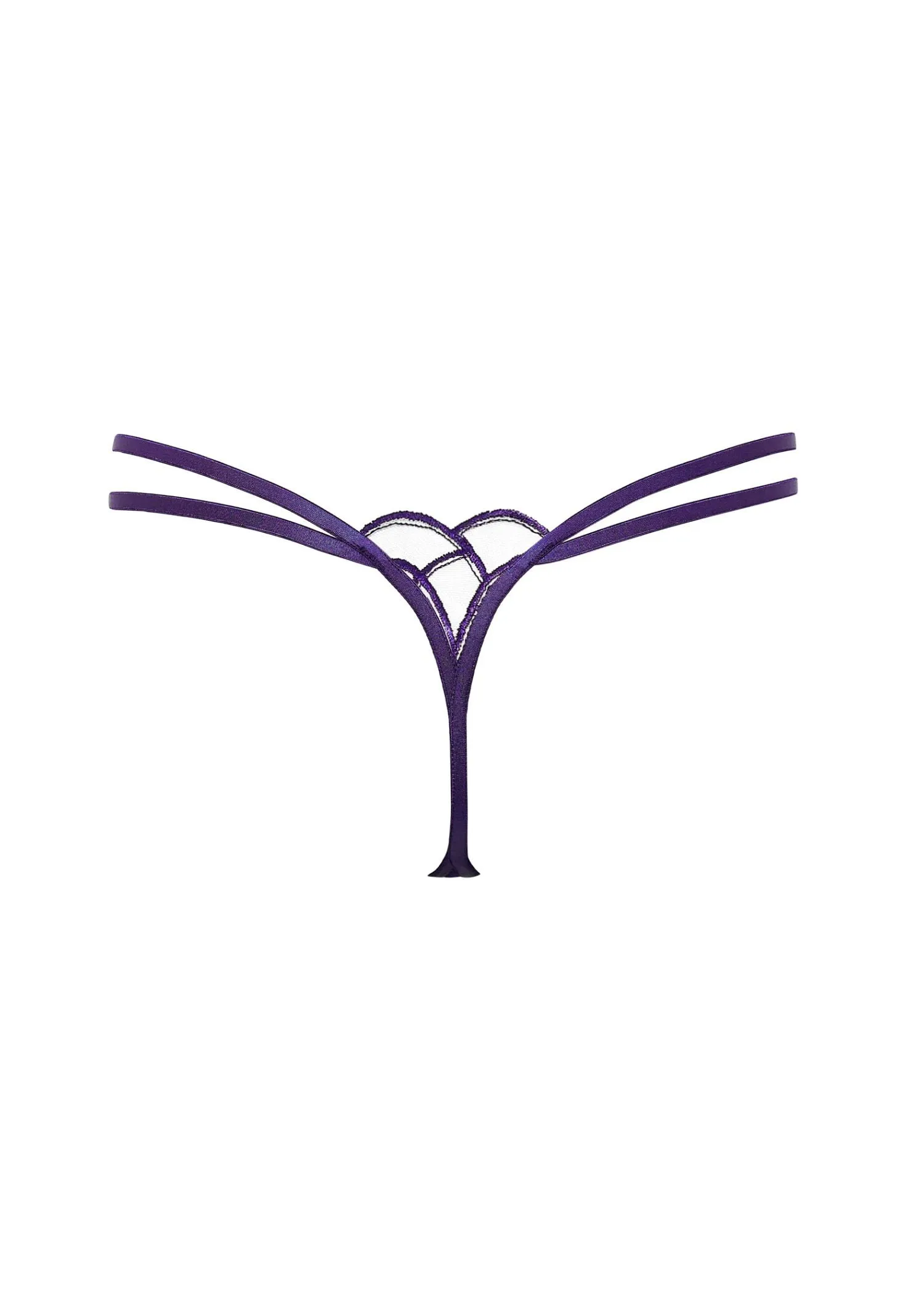 Beatrix Thong (Acai Purple/Sheer)