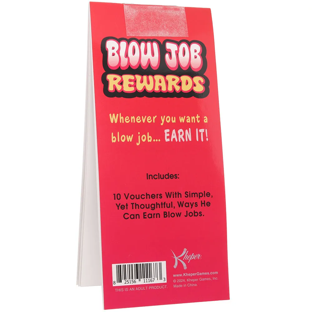 Blow Job Rewards Voucher Booklet