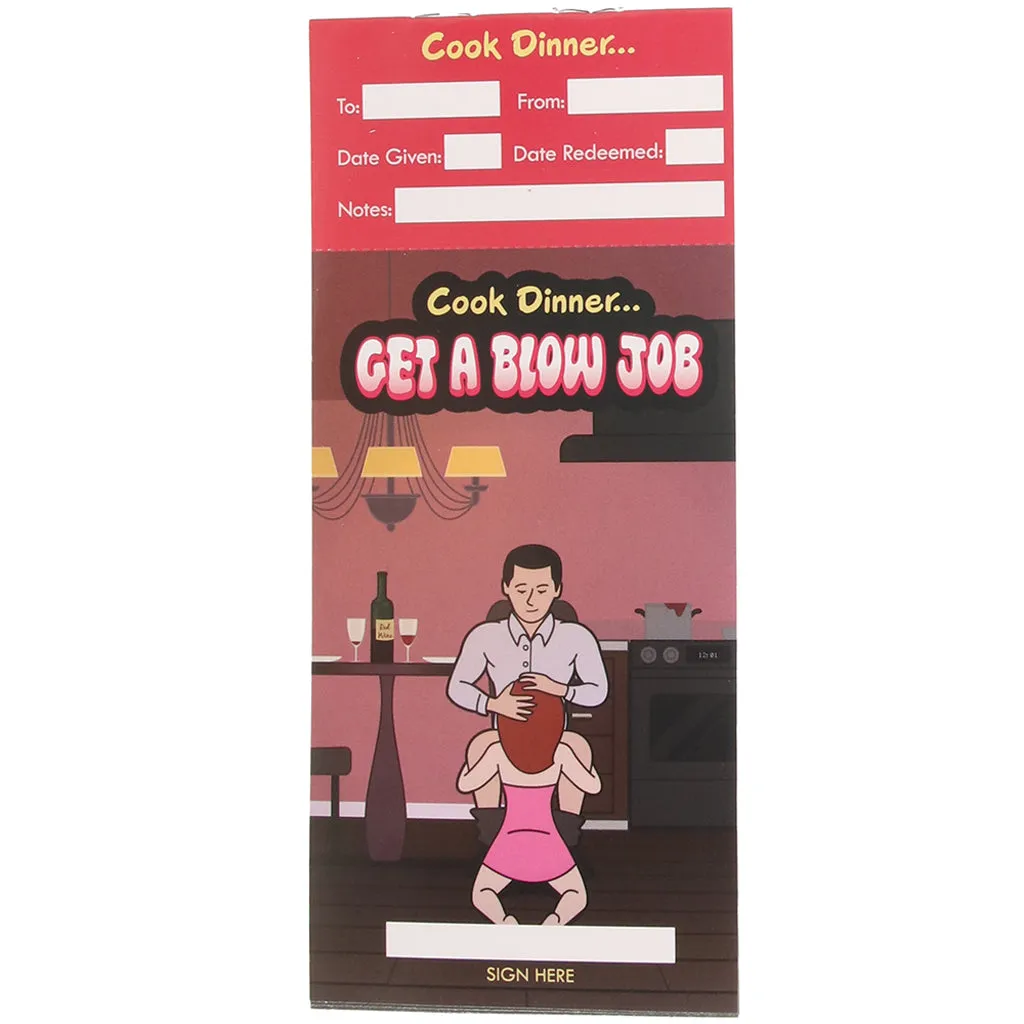 Blow Job Rewards Voucher Booklet