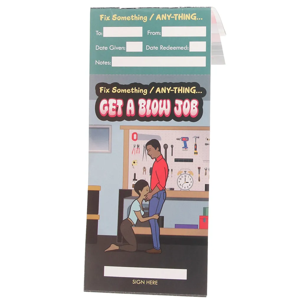 Blow Job Rewards Voucher Booklet