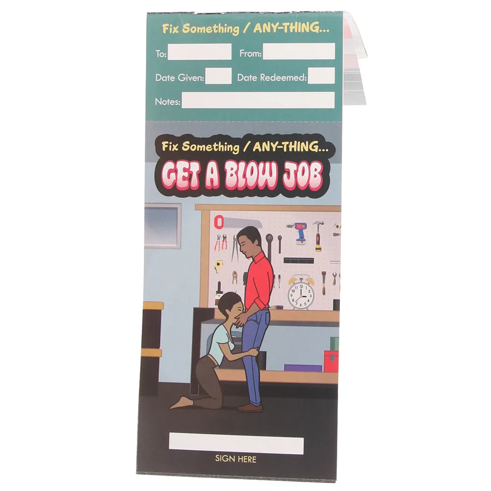 Blow Job Rewards Voucher Booklet