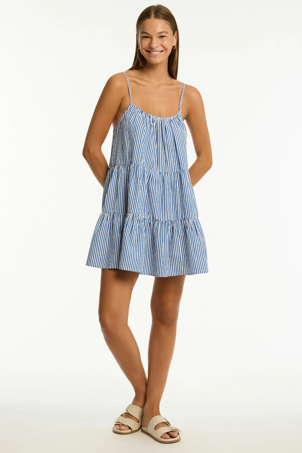 Boathouse Cotton Tie Back Short Sundress