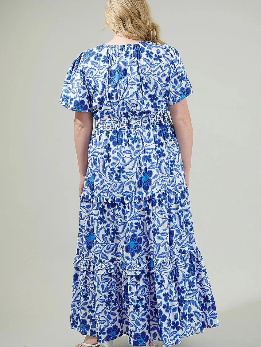 Celeste Floral Poplin Maxi Dress