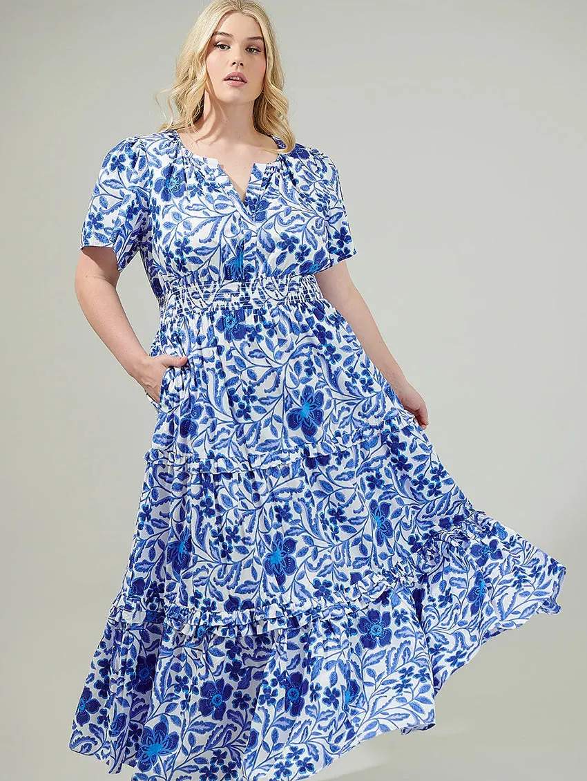 Celeste Floral Poplin Maxi Dress