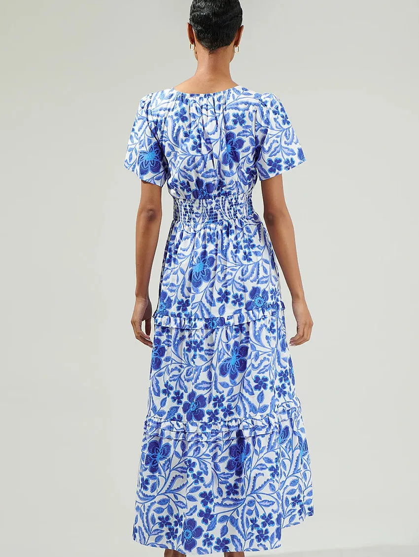 Celeste Floral Poplin Maxi Dress