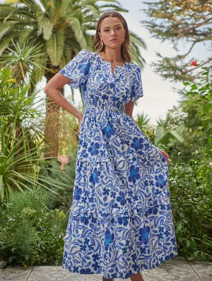 Celeste Floral Poplin Maxi Dress