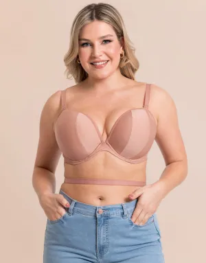 Curvy Kate Superhero Multiway Padded Plunge Bra Latte