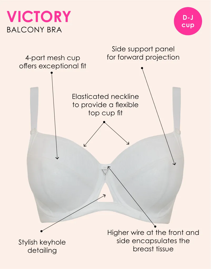 Curvy Kate Victory Side Support Balcony Bra White