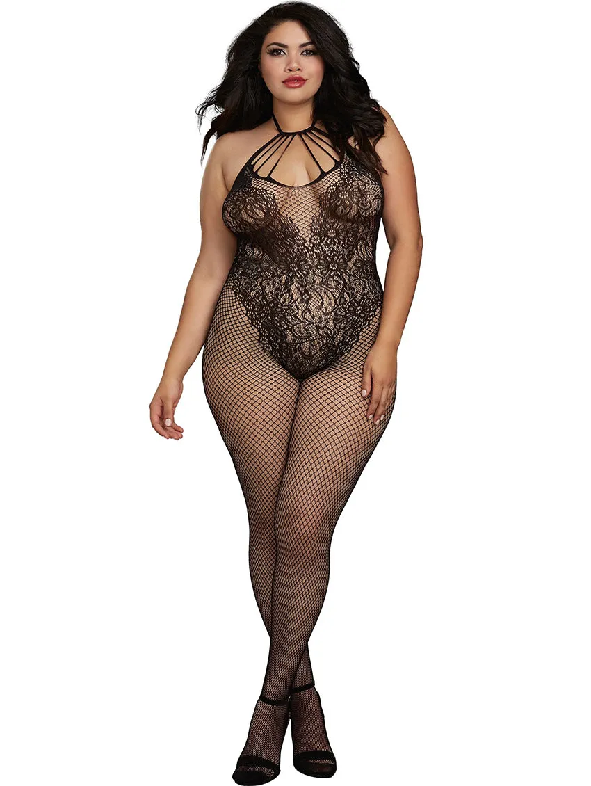 Dreamgirl Fishnet Bodystocking with Teddy Design