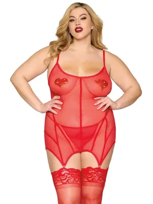 Dreamgirl Mesh Garter Chemise