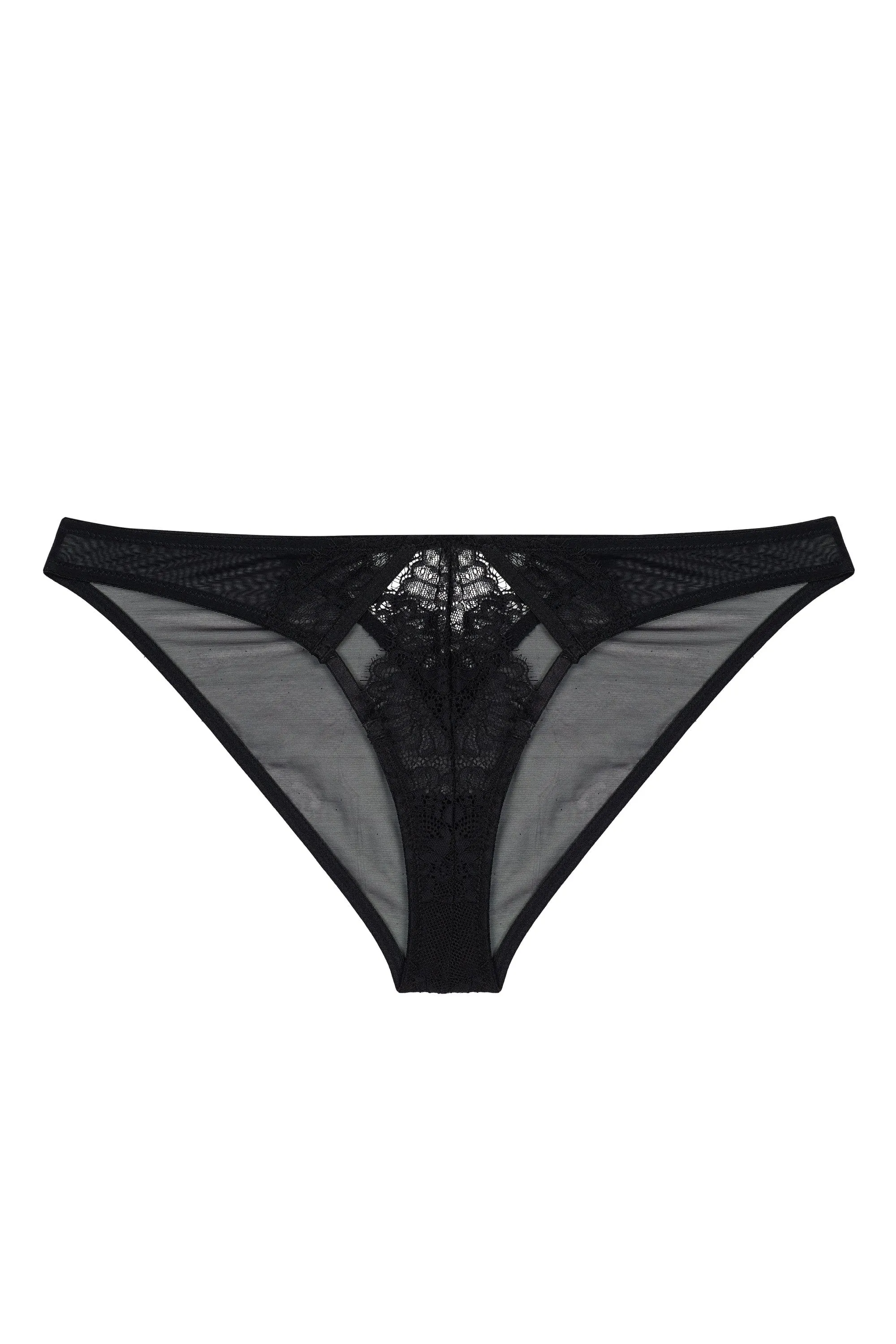 Ember Black Lace & Mesh Brief