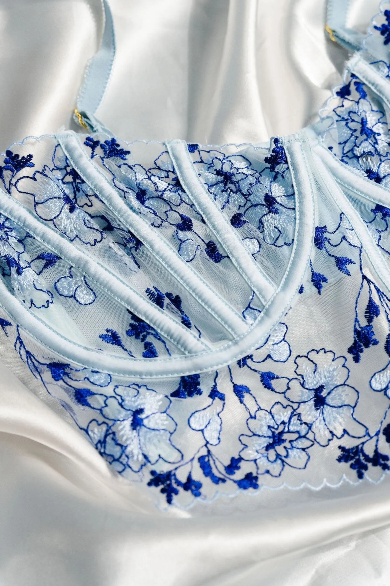 Embroidered Underwire Bustier