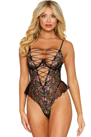 Floral Dot Mesh Teddy