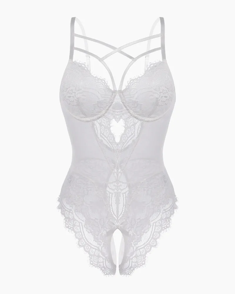 Floral Lace Harness Bodysuit
