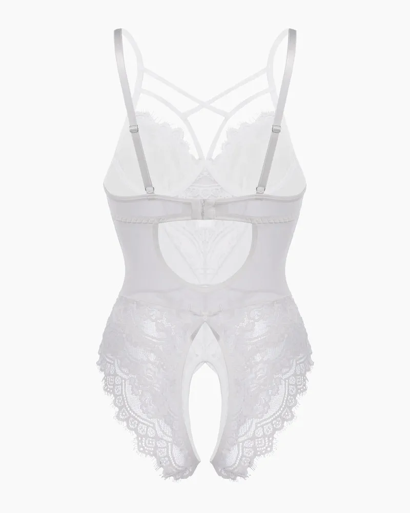 Floral Lace Harness Bodysuit