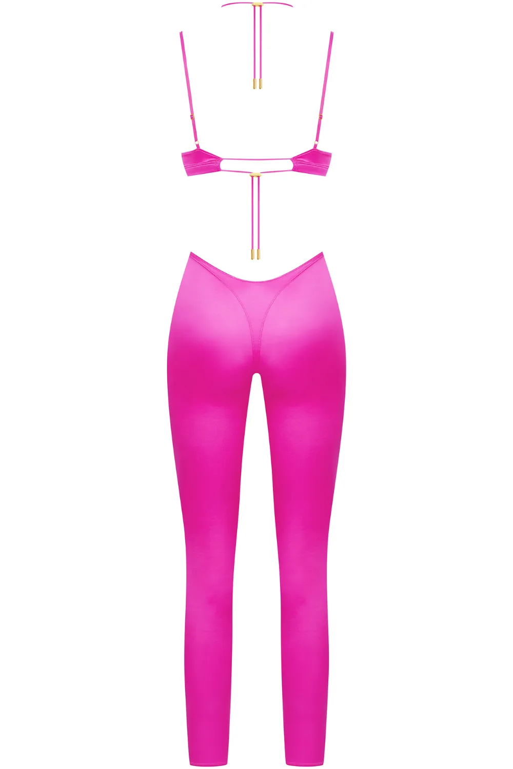 French Kiss Strap Catsuit Pink