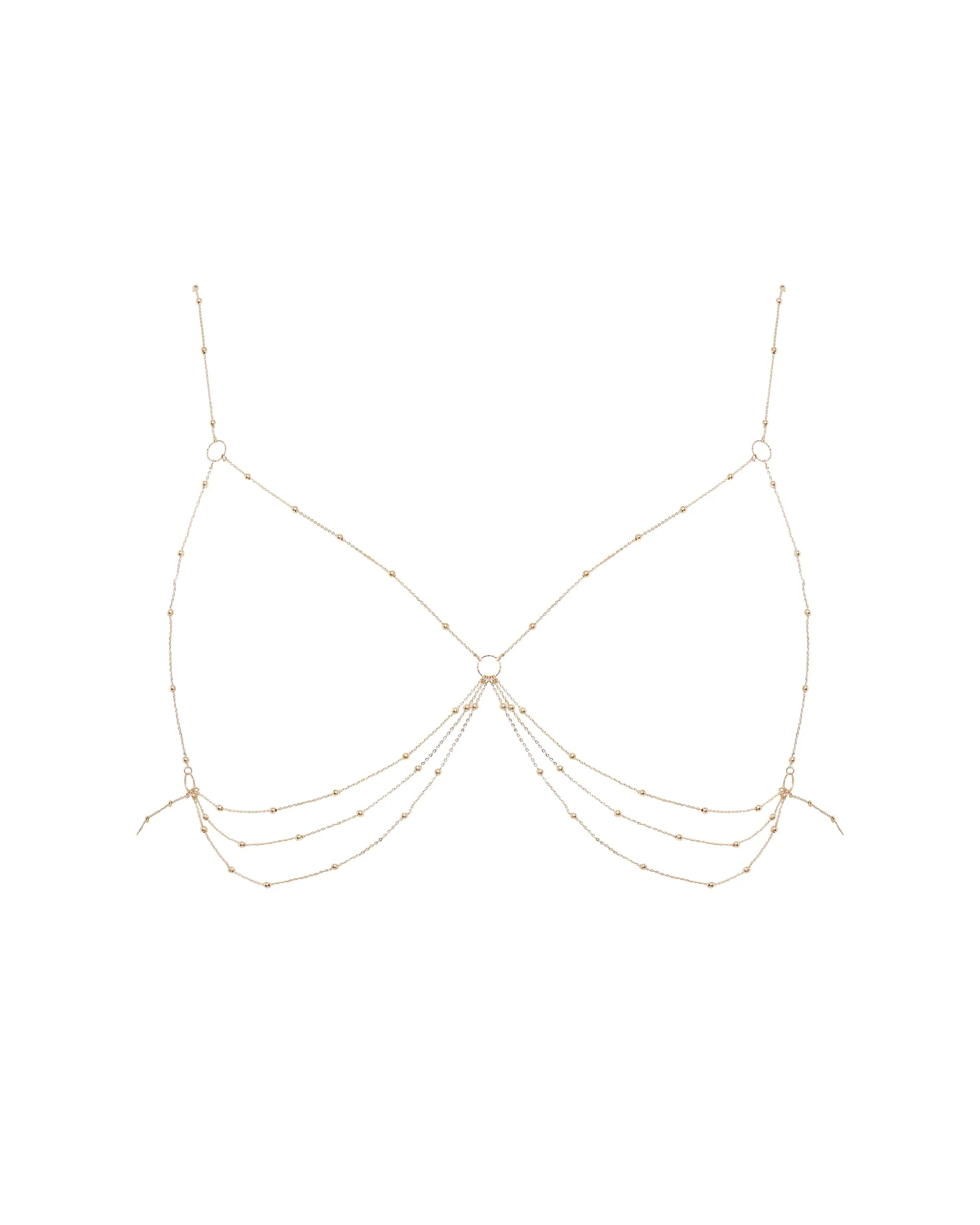Frida Open Chain Bra Gold