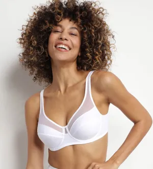 Generous Dim underwire push-up bra white