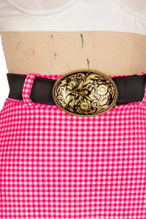 Gingham Rose Cowgirl Belt