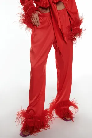 Gloria Relaxed Satin Pyjama Pants. Size M (UK 10)
