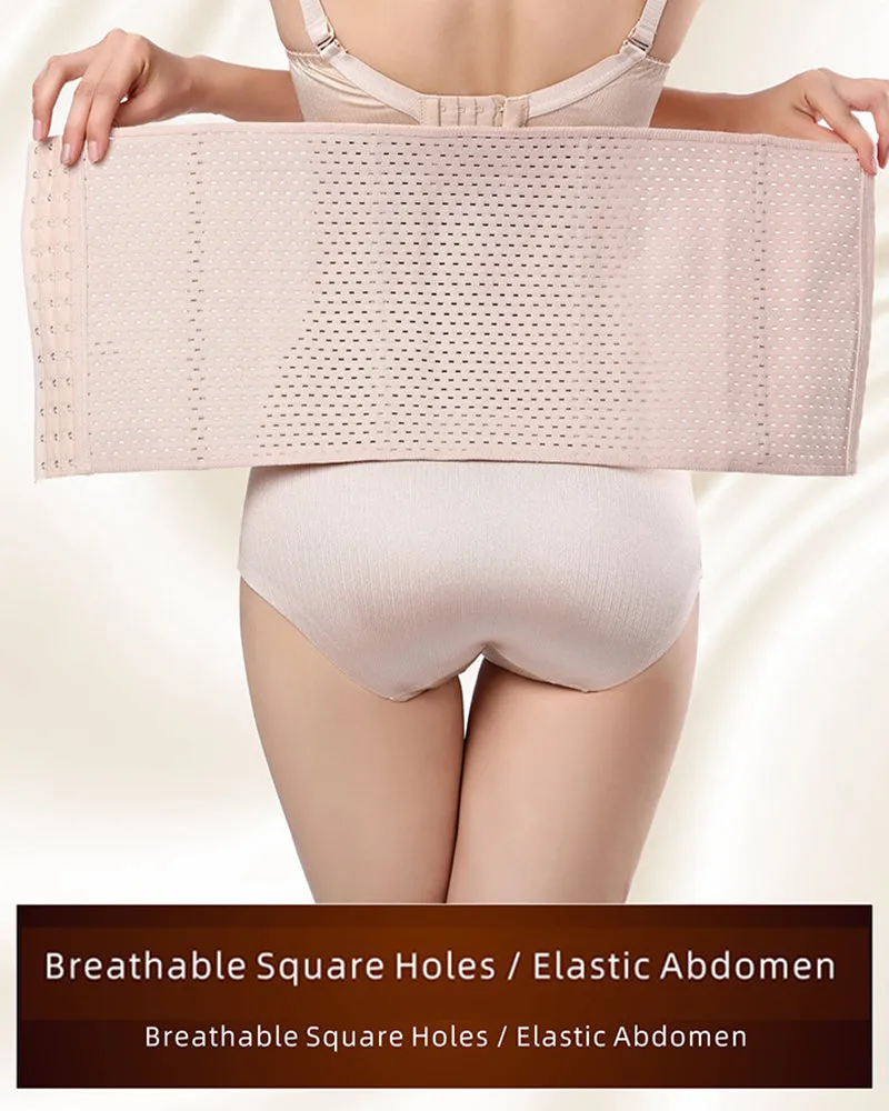 Hollow Plastic Belt Three-Breasted Corset