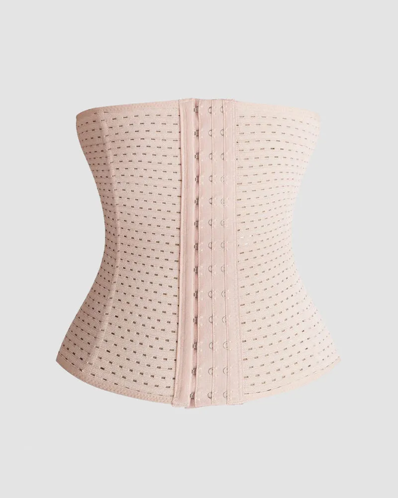 Hollow Plastic Belt Three-Breasted Corset
