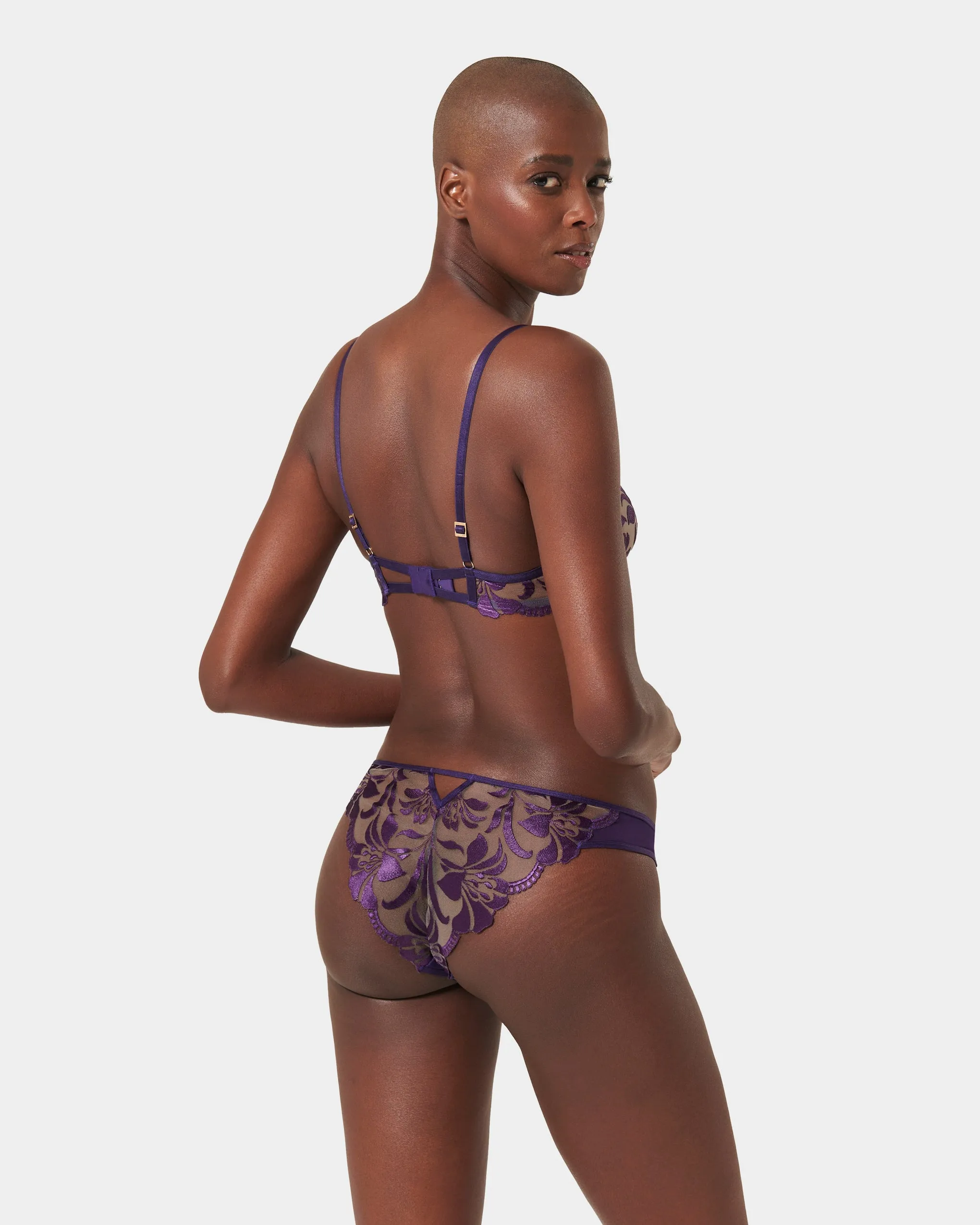 Leonora Brief Acai Purple/Sheer