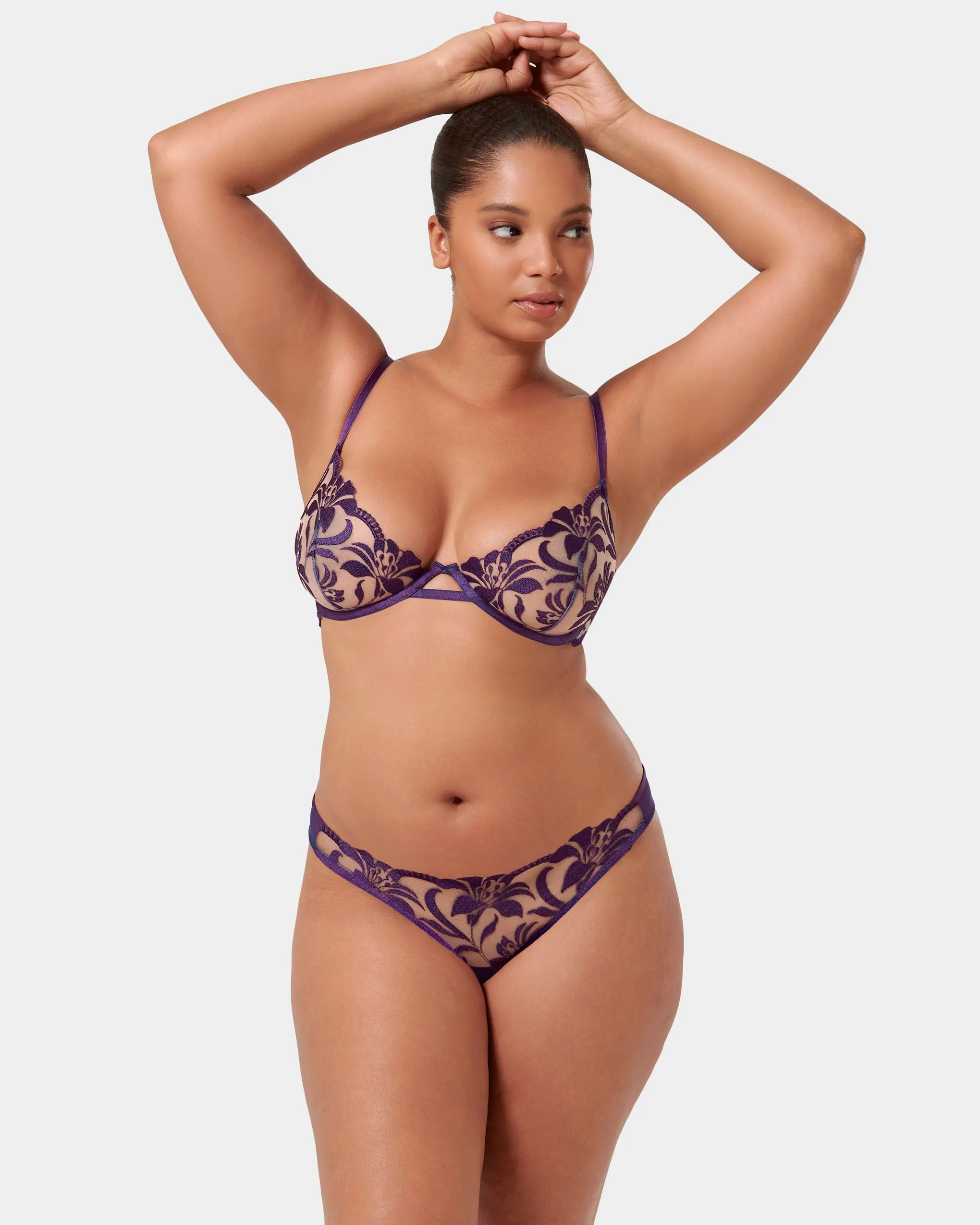 Leonora Brief Acai Purple/Sheer