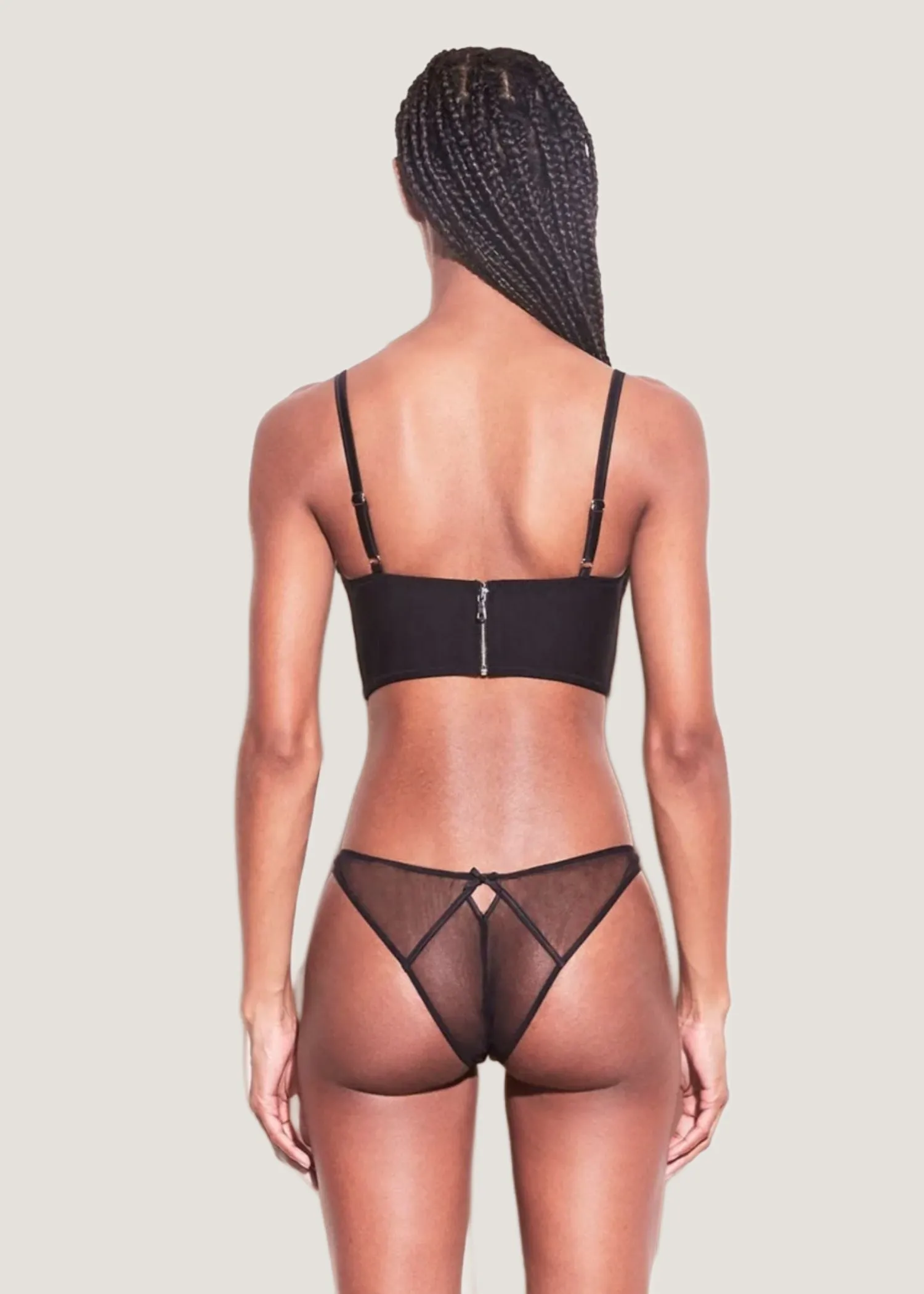 Lily Lace Cheeky (Black)