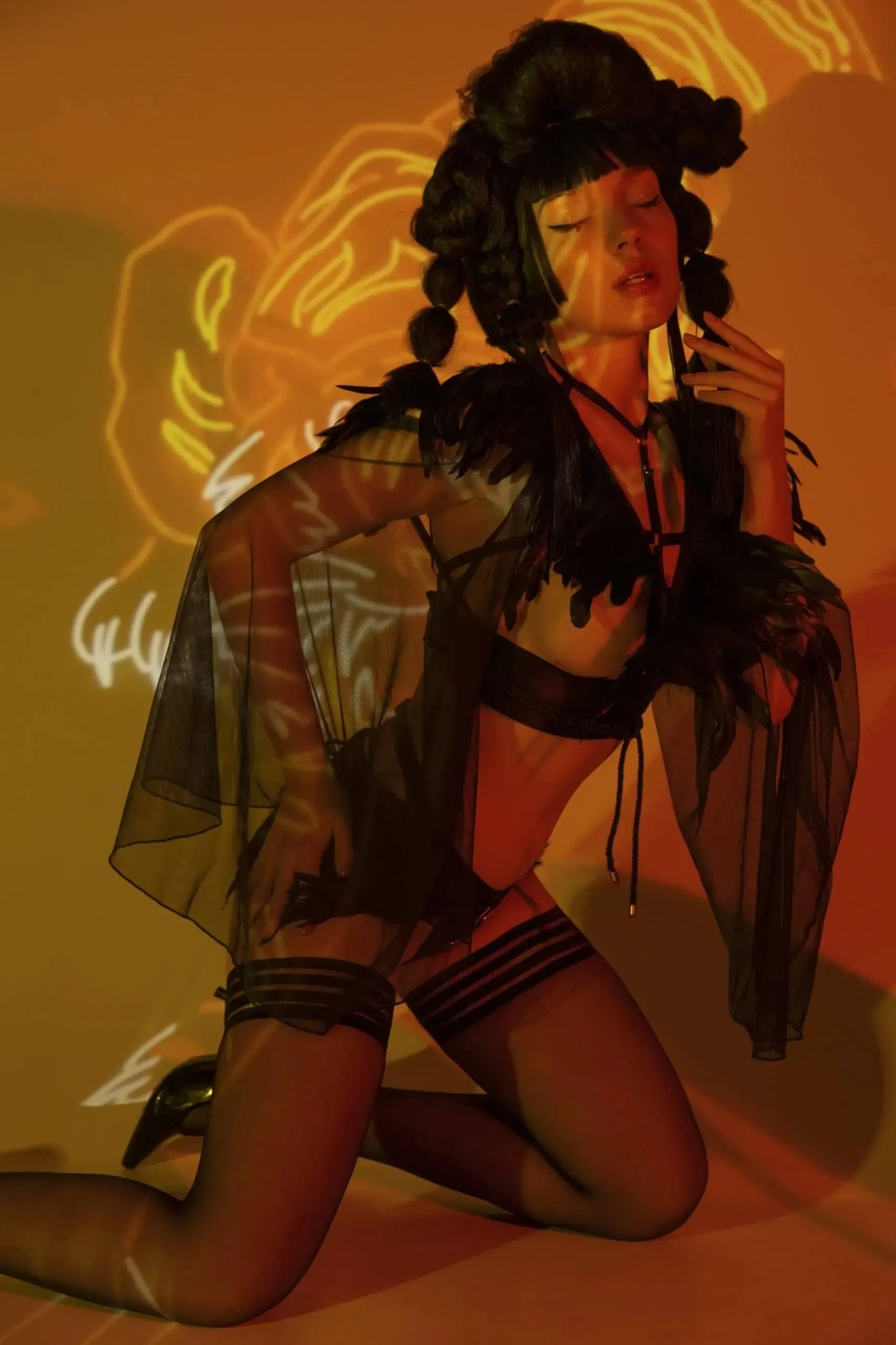 LINGERIE SET WITH HARNESSES MISTRESS