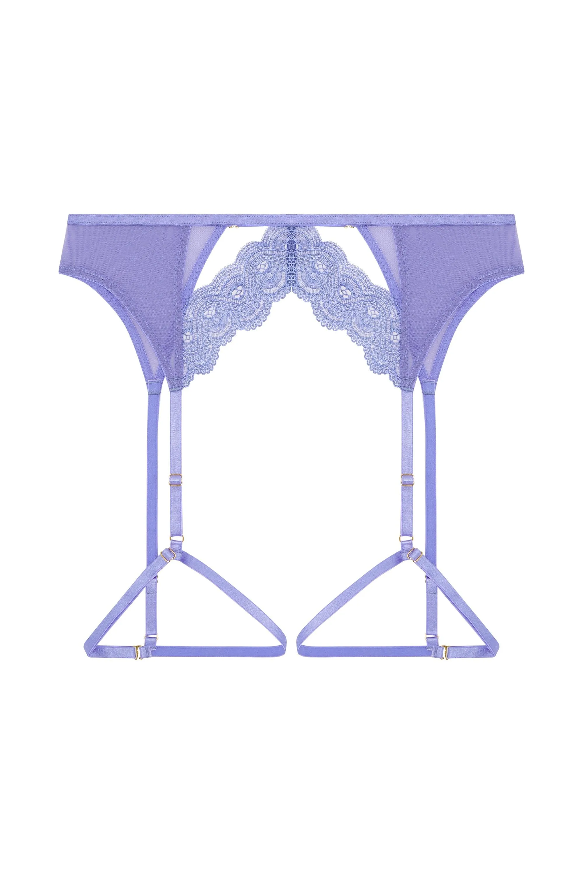 Maisie Blue Lace Trim Suspender