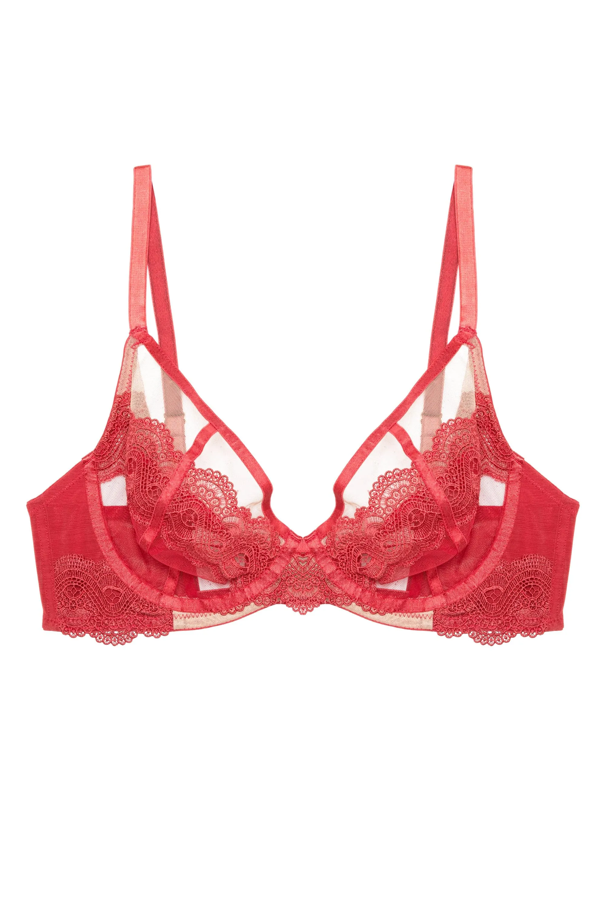Maisie Red Balconette Bra