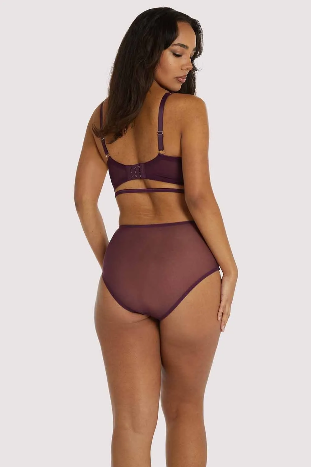Muriel Purple High Waist Brief
