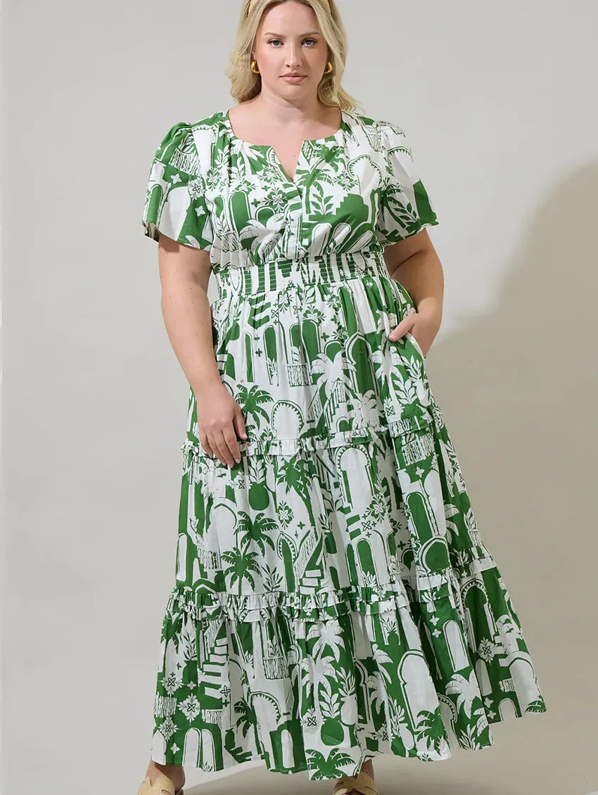 Nala City Palmer Poplin Maxi Dress