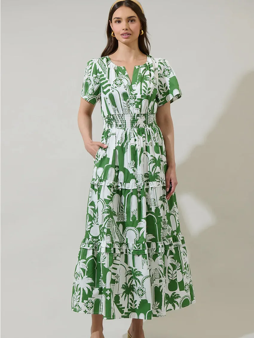 Nala City Palmer Poplin Maxi Dress