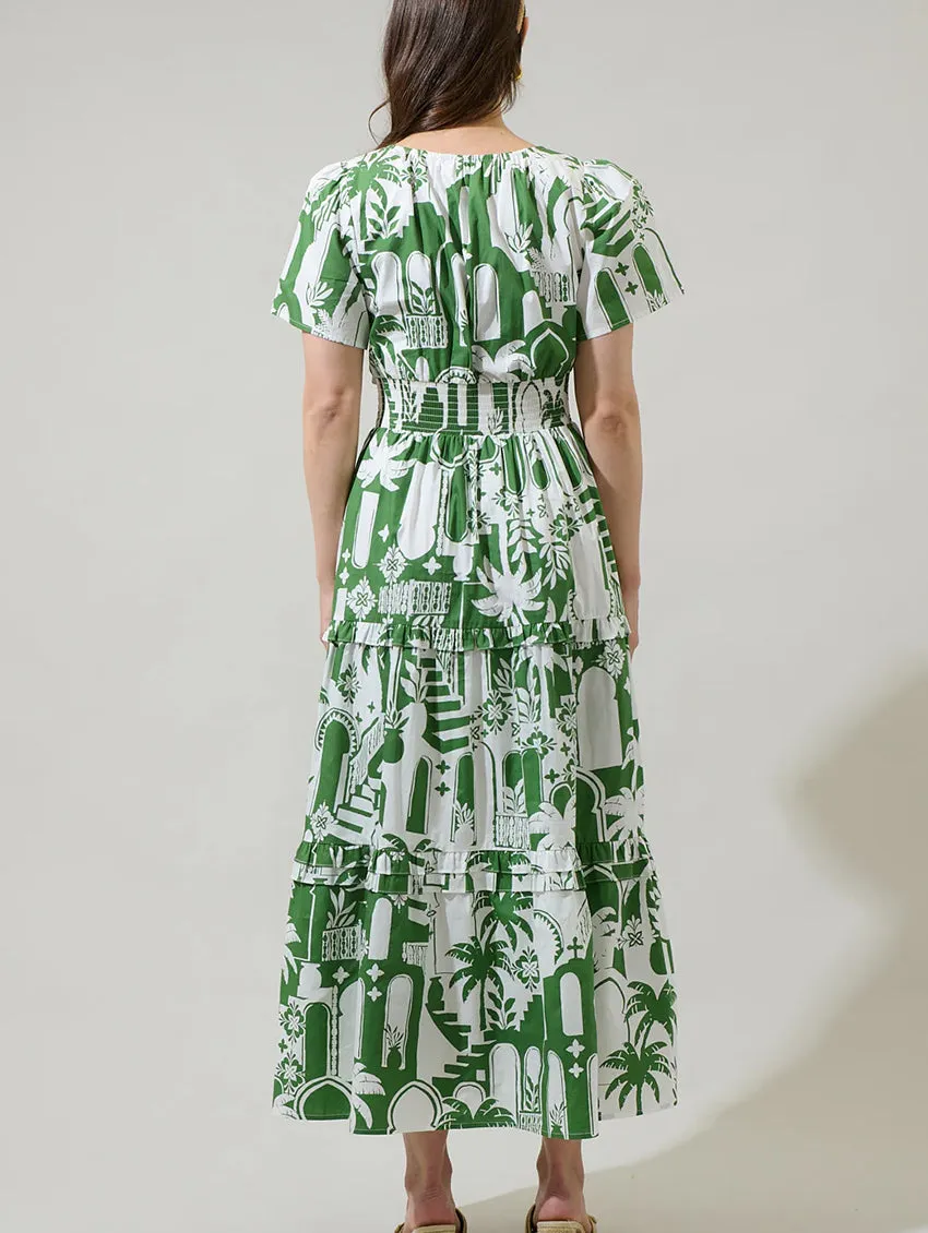 Nala City Palmer Poplin Maxi Dress