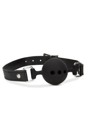 Noir Black Breathable Silicone Ball Gag