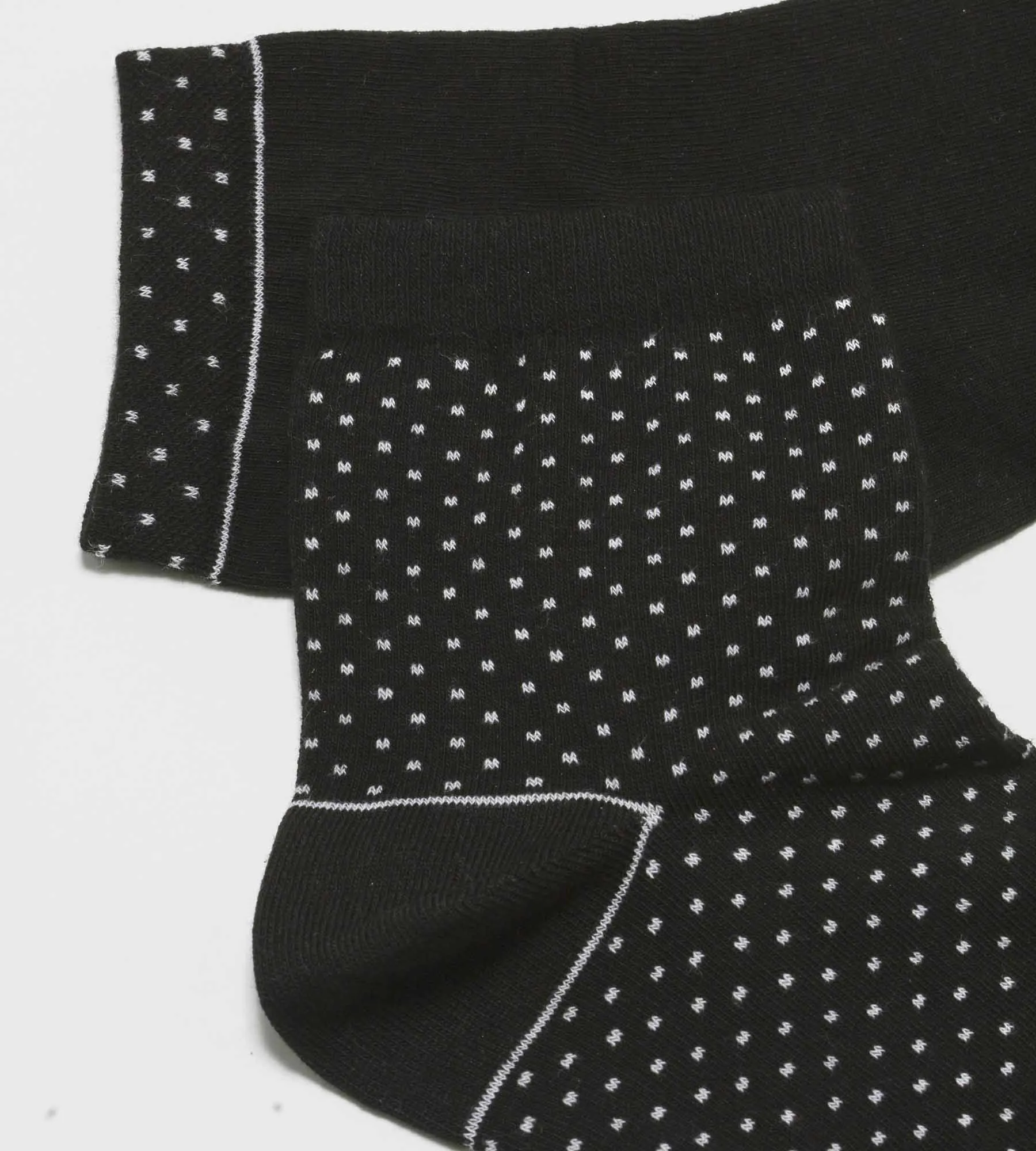 Pack of 2 pairs of black women's socks in organic cotton with polka dots Dim Good