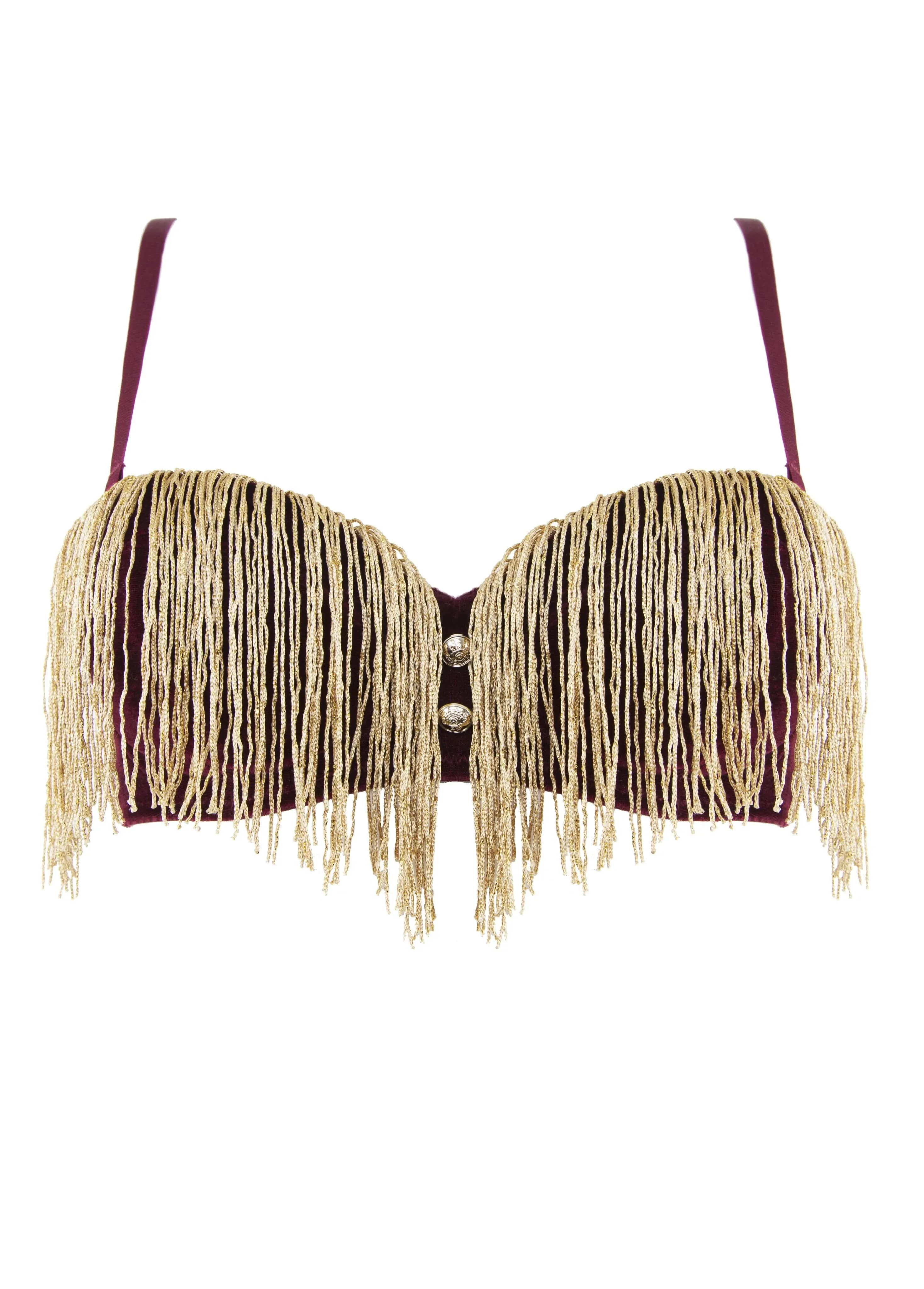 Peek & Beau - Major Velvet Tassle Bra Curve