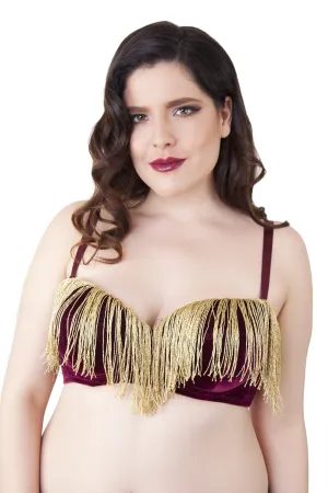 Peek & Beau - Major Velvet Tassle Bra Curve