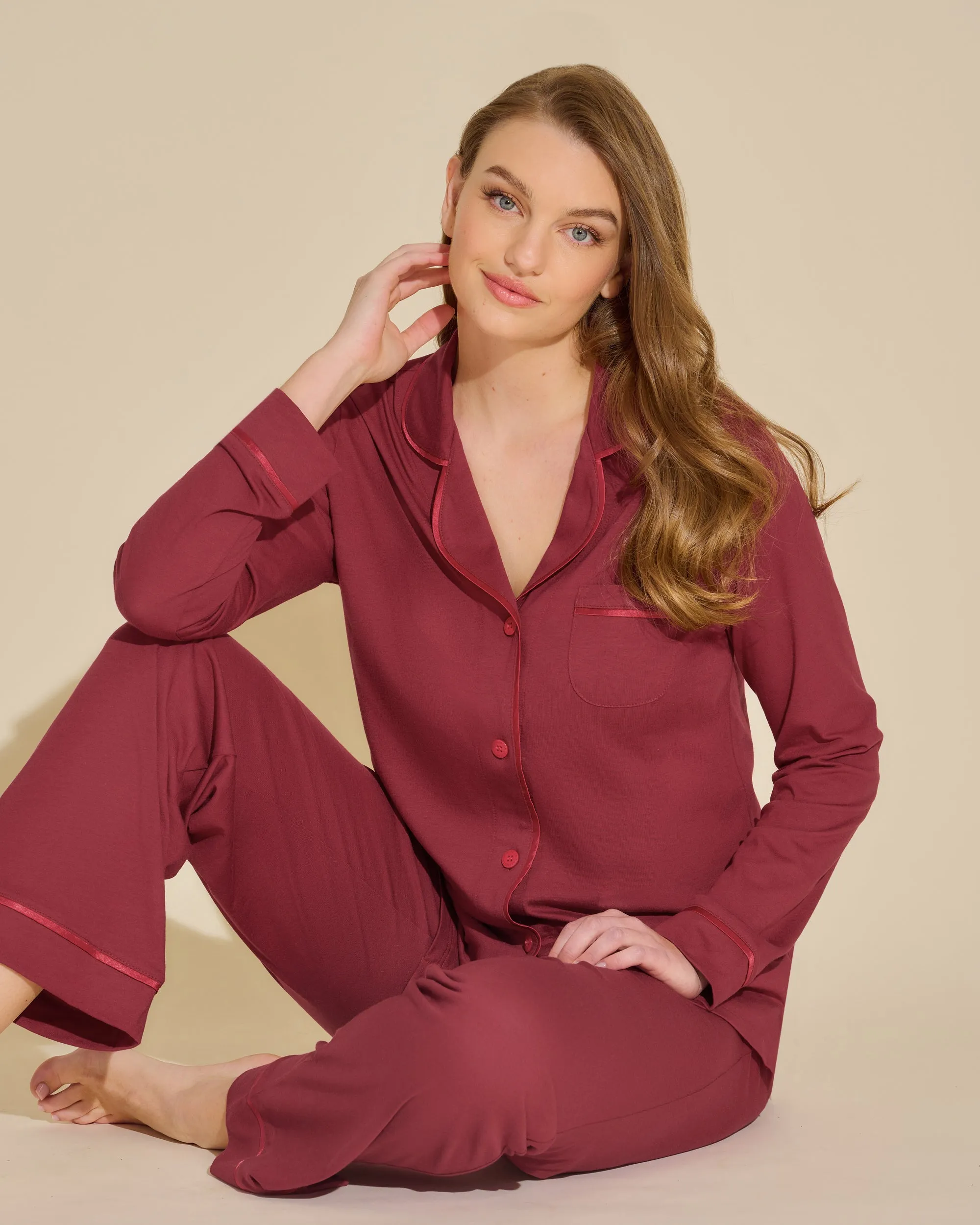 Pigiama Con Top A Maniche Lunghe E Pantaloni