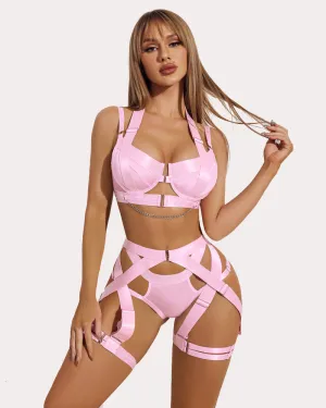 Push Up Bra Garter Set with Chain (DE Only)