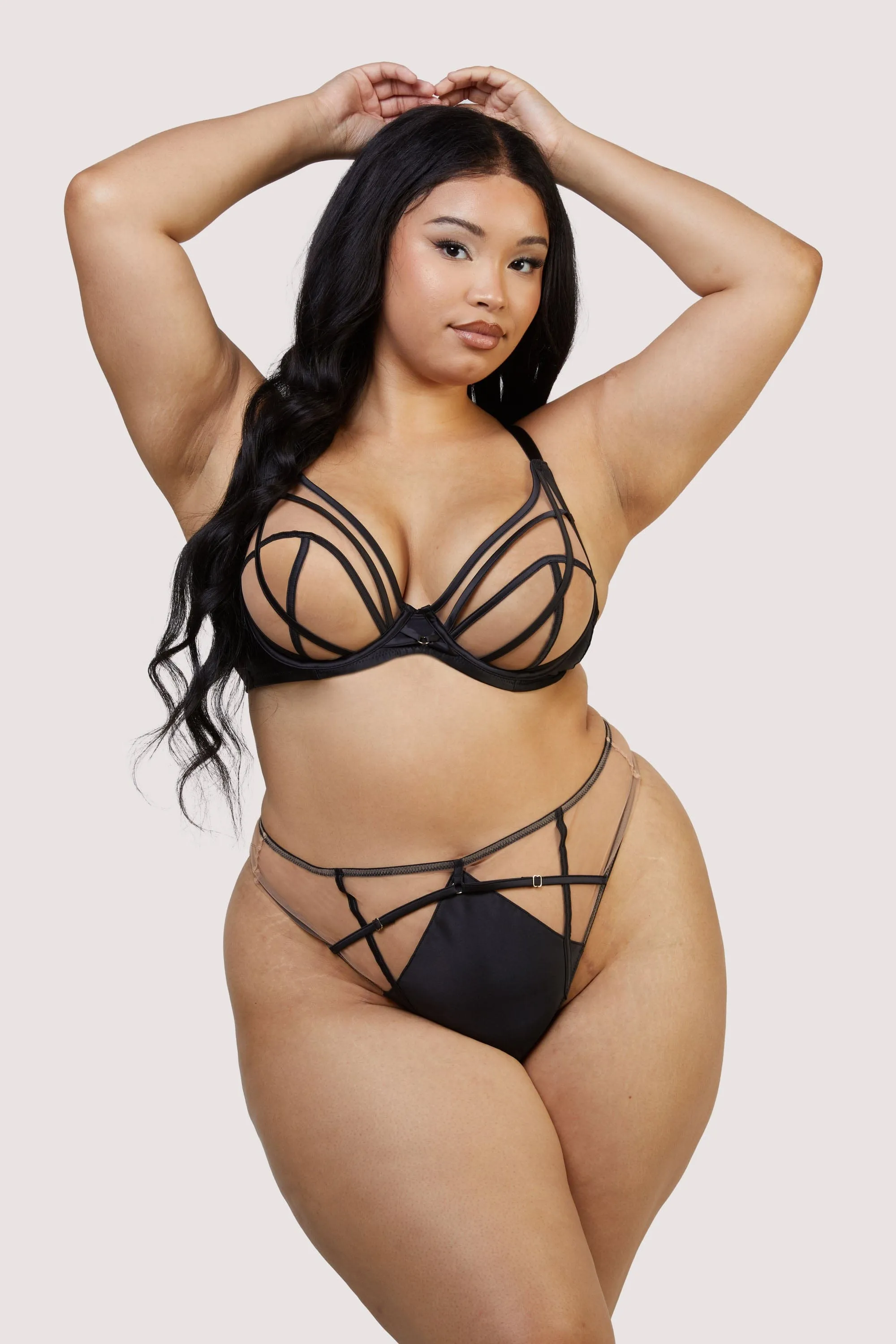 Ramona Black Mesh Set