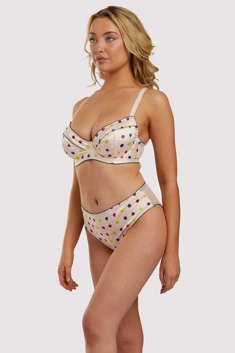 Rowswell Polka Dot Peach Bra