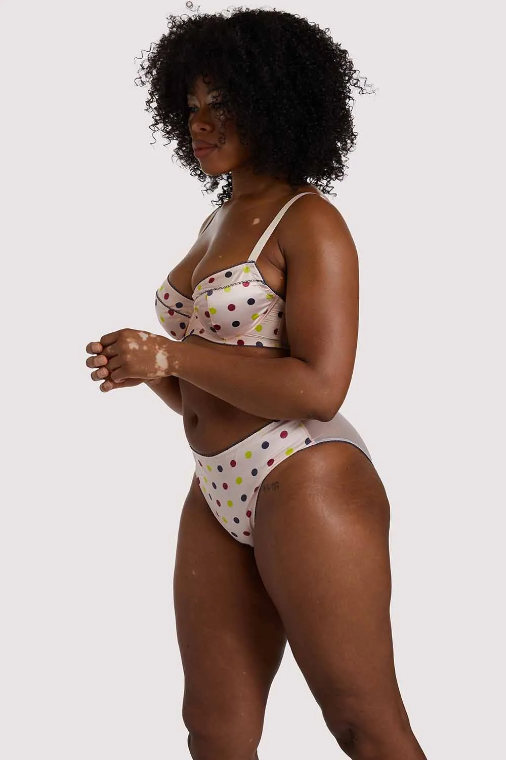 Rowswell Polka Dot Peach Bra